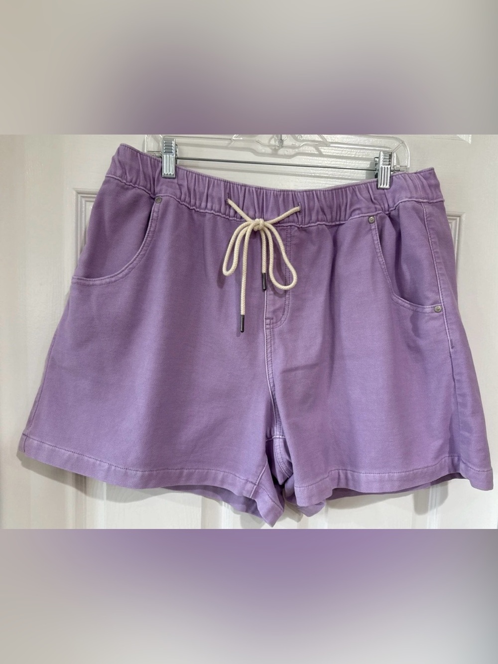 Lane Bryant Lavender Pull-On Drawstring Shorts
